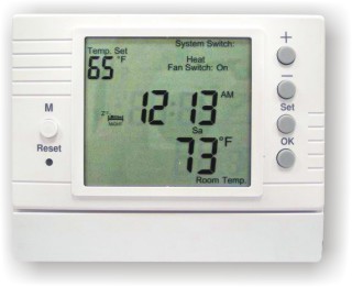 D-502F: PROGRAMMABLE DIGITAL THERMOSTAT FOR HYDRONIC RADIANT FLOOR HEATING