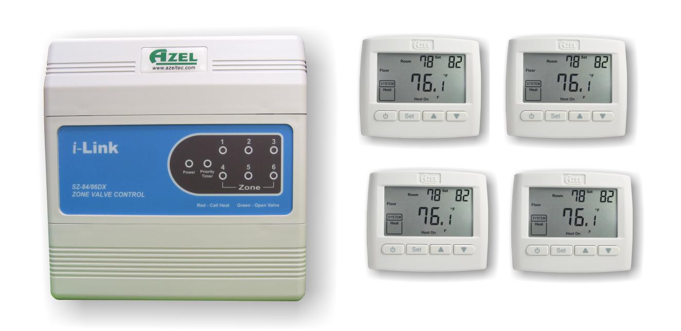 Package Deal: SZ-84DX with 4 units of D-508F Floor Heating Thermostats