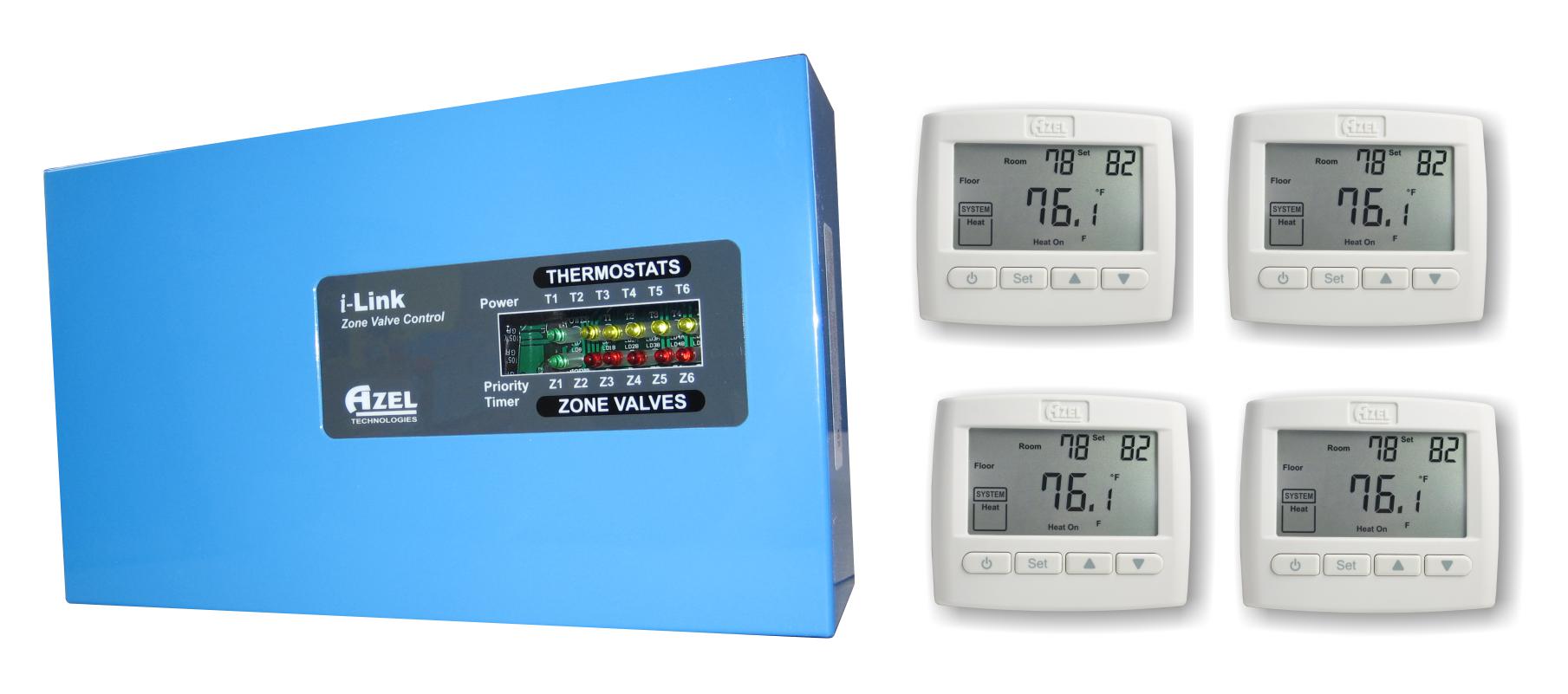 Package Deal: SZ-V4 with 4 units of D-508F Floor Heating Thermostats